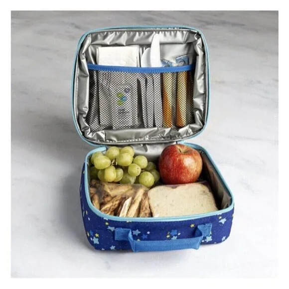 Tasty Insulated Expandable Insulated Lunch Box with Blue Stars - Picture 2 of 11